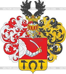 Lukianov family coat of arms - vector image