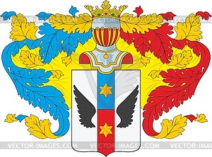 Pimenov family coat of arms - royalty-free vector image