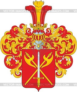 Nekrasov family coat of arms - vector image