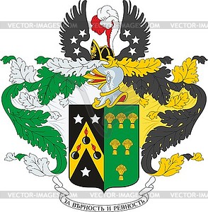 Chyornyi family coat of arms - vector clip art