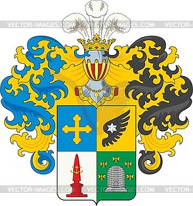 Markelov family coat of arms - vector EPS clipart