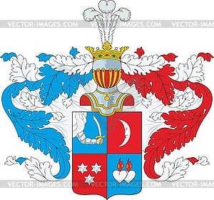 Rastopchin family coat of arms - vector clip art