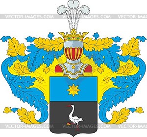 Ivanov family coat of arms (#8) - vector EPS clipart