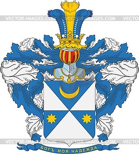 Mamontov family coat of arms - vector image