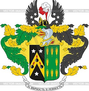 Sherapov family coat of arms - vector clipart