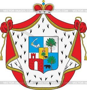 Khilkov dukes coat of arms - vector clip art