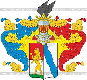 Levashov family coat of arms - vector clipart