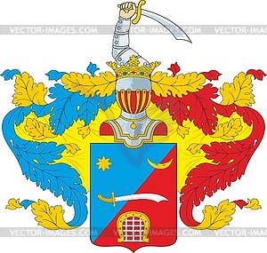 Mosolov family coat of arms - vector clip art