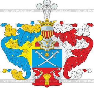 Myakinin family coat of arms - vector clipart