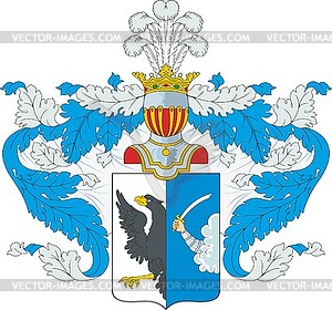 Ошанины, фамильный герб - клипарт в векторном виде