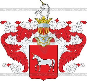 Стрекаловы, фамильный герб - векторизованное изображение клипарта