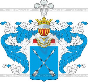 Yartsev family coat of arms - vector image