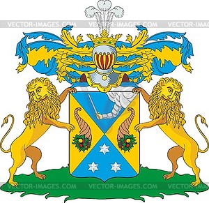 Akhmatov family coat of arms - vector image