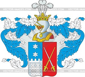 Tatarinov family coat of arms - vector clipart