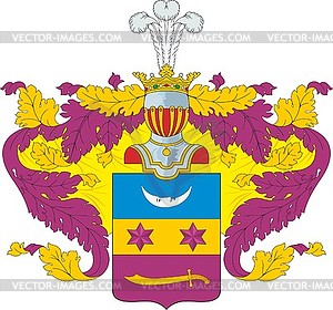 Telegin family coat of arms - vector image