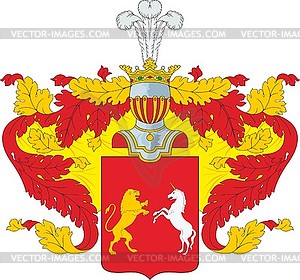 Telegin family coat of arms (#2) - vector clip art