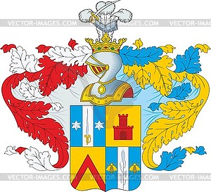 Traskin family coat of arms - vector clip art