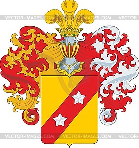 Bag family coat of arms - vector clipart