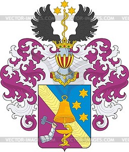 Galler family coat of arms - vector clipart