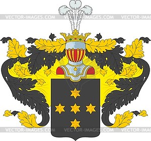 Langhammer family coat of arms - vector image