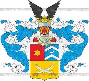 Anchutin family coat of arms - vector image