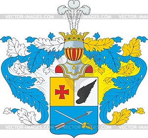 Andryeyev family coat of arms (#4) - vector image