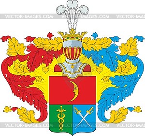 Баллины, фамильный герб - векторное изображение