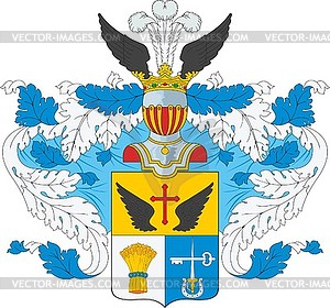 Базилевские, фамильный герб - векторный клипарт EPS