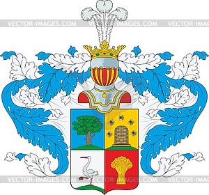 Bogonkevich family coat of arms - color vector clipart
