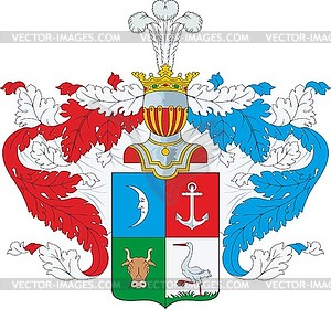 Venetsianov family coat of arms - vector clip art