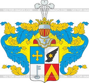 Веселовские, фамильный герб (#2) - векторное изображение клипарта