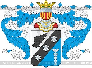 Vlasov family coat of arms (#2) - vector image