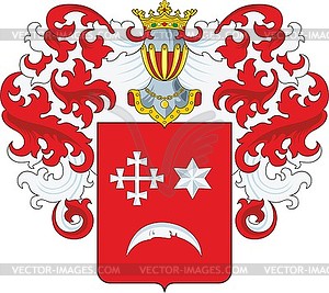 Voronetsky family coat of arms (#2) - vector clip art