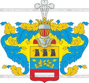 Barozzi family coat of arms - vector image