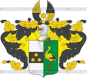 Boussen family coat of arms - vector clipart