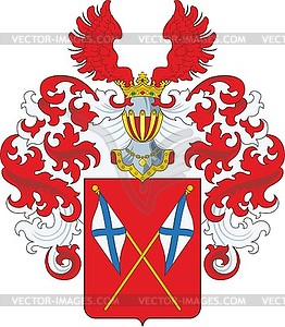 Epanchin family coat of arms - vector EPS clipart