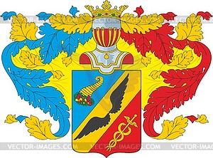 Gusyatnikov family coat of arms - vector clipart