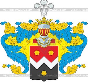 Михайловы, фамильный герб (#3) - векторная иллюстрация