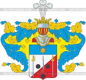 Zhdanov family coat of arms (#2) - vector image