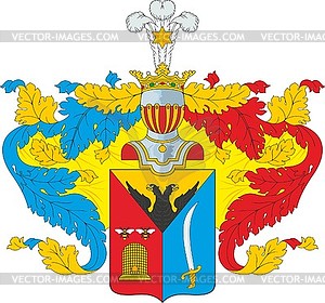 Zhevanov family coat of arms - vector image