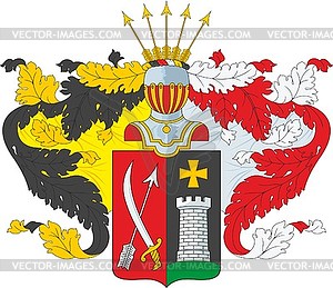 Begichev family coat of arms - vector image