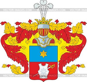 Bolotnikov family coat of arms - vector clipart