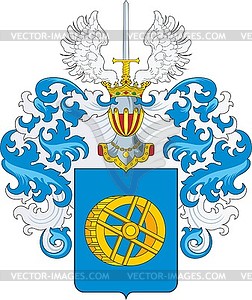 Müller family coat of arms - vector clipart