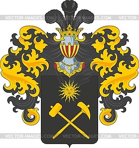 Völkner family coat of arms - vector clipart