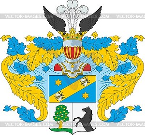 Yakovlev family coat of arms (#4) - vector clipart