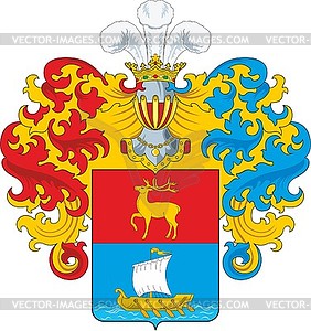 Melnikov family coat of arms (#3) - vector image