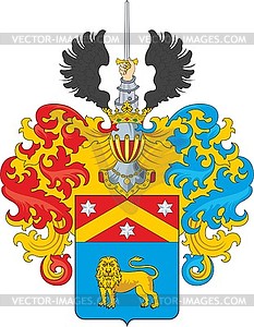 Fyodorov family coat of arms - vector clip art