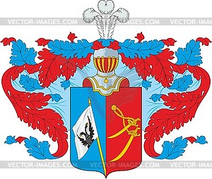 Leonov family coat of arms - vector clip art