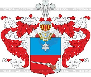 Shadyeyev family coat of arms - vector clipart