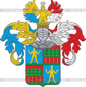Гельцель де Штернштейны, фамильный герб (Штерштын) - клипарт в векторном виде